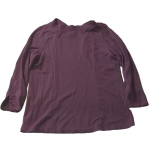 Lynn Ritchie Silver Purple Long Sleeve Top Size Large